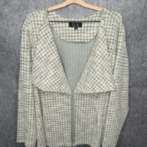 NWT Mo-Ka‎ by Santa Fe Apparel Lurex Tweed Cotton Blend Jacket- Sz 3X